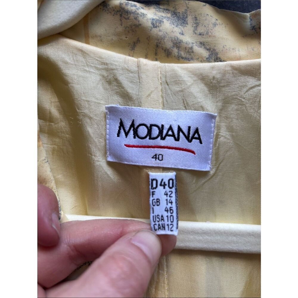 🎀Vintage🎀Modena Butter Yellow Short-Sleeve Button-Front Shirt Dress Size 10 - Picture 4 of 9